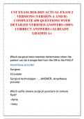 CST EXAM 2024-2025 ACTUAL EXAM 2 VERSIONS (VERSION A AND B) COMPLETE 450 QUESTIONS WITH DETAILED VERIFIED ANSWERS (100% CORRECT ANSWERS) /ALREADY GRADED A+