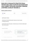 PAEA EOC & SUMMATIVE PRACTICE EXAM NEWEST 2024-2025 COMPLETE 160 QUESTIONS AND CORRECT DETAILED ANSWERS (VERIFIED ANSWERS) |ALREADY GRADED A+