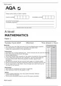 A-level MATHEMATICS Paper 1