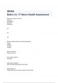 NR509 Bate's ch. 17 Neuro Health Assessment Exam Questions and Answers 2024/2025 100% Verified.