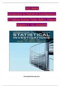 TEST BANK For Introduction to Statistical Investigations, 2nd Edition by Nathan Tintle; Beth L. Chance, Verified Chapters 1 - 11, Complete Newest Version