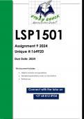 LSP1501 Assignment 9 (QUALITY ANSWERS) 2024