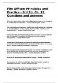 Fire Officer: Principles and Practice - 3rd Ed. Ch. 13 Questions and answers