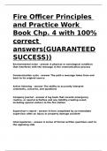 Fire Officer Principles and Practice Work Book Chp. 4 with 100% correct answers(GUARANTEED SUCCESS))