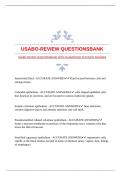 USABO-REVIEW QUESTIONSBANK WITH GUARANTEED ACCURATE ANSWERS