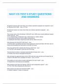 NAVY CS TEST 5 STUDY QUESTIONS AND ANSWERS