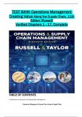 TEST BANK For Operations and Supply Chain Management, 11th Edition by Roberta S. Russell, Bernard W. Taylor, Verified Chapters 1 - 17, Complete 