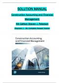 Solution Manual For Construction Accounting and Financial Management, 4th Edition by Steven J. Peterson, Verified Chapters 1 - 18, Complete