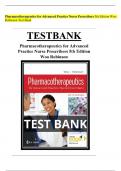 TEST BANK  for; Pharmacotherapeutics for Advanced Practice Nurse Prescribers Fifth Edition by Teri Moser Woo & Marylou V. Robinson ISBN 9780803669260 Chapter 1-55 | ultimate Guide A+