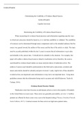 V FPX4030 Assessment2.docx  NURS-FPX4030  Determining the Credibility of Evidence-Based Sources  NURS-FPX4030  Capella University  Determining the Credibility of Evidence-Based Sources  When researching for evidence-based practices and information regardi