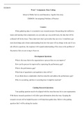 U7d1 8030.docx  EDD8030  Week 7 Assignment: Data Coding  School of Public Service and Education, Capella University  EDD8030: Investigating Problems of Practice  Context  When gathering data, it is essential to any research project. Researching the ineffe