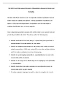 NR 505 Week 3 Discussion: Elements of Quantitative Research: Design and SamplingNR 505 Week 3 Discussion: Elements of Quantitative Research: Design and Sampling