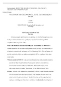 NURS FPX4040    Assessment2 1.docx 1    Running header: PROTECTED  HEALTH INFORMATION (PHI): PRIVACY, SECURITY AND CONDIFENTIALITY  NURS-FPX 4040  Protected Health Information (PHI): Privacy, Security, and Confidentiality Best Practices  Capella Universit