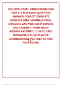 NCTI FINAL EXAM: PROGRESSION FIELD TECH 5- 6 TEST EXAM QUESTIONS AND100% CORRECT COMPLETE ANSWERS WITH RATIONALES WELL EXPLAINED AND VERIFIED BY EXPERTS AND GRADED A+ WITH PROOF ALREADY PASSED!!!!!!!!! WITH 100% GUARANTEED SUCCESS AFTER DOWNLOAD (ALL YOU 