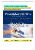 COMPLETE TEST BANK FOR: Pharmacology For Nurses: A Pathophysiologic Approach 5th Edition By Michael Adams (Author) Latest Update.