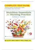 COMPLETE TEST BANK: Nutrition Essentials For Nursing Practice 9th Edition By Susan Dudek (Author) Latest Update