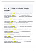 CSX RCO Study Guide with correct Answers