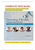 COMPLETE TEST BANK: Nursing Health Assessment: A Best Practice Approach 3rd Edition by Sharon Jensen MN RN (Author) latest Update.