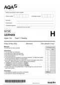 AQA GCSE german8668 RH question paper German  10May 2024