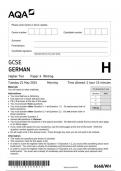 AQA GCSE german8668 WH question paper German  21May 2024