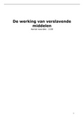 Essay de werking van verslavende middelen INCLUSIEF handig figuur over werking van neuronen 