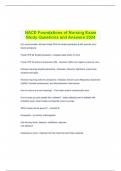 NACE Foundations of Nursing Exam Study Questions and Answers 2024