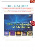 FULL TEST BANK THE LANGUAGE OF MEDICINE 9TH EDITION BY DAVI-ELLEN CHABNER BA MAT (AUTHOR) LATEST UPDATE QUESTIONS AND ANSWERS GRADED A+      