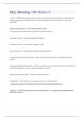 ULL Nursing 104- Exam 2 Questions & Answers Rated 100% Correct