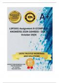 LSP1501 Assignment 9 (COMPLETE ANSWERS) 2024 (164920) - DUE 8 October 2024 ; 100% TRUSTED Complete, trusted solutions and explanations. 