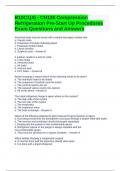 B10C1(4) - CH126 Compression Refrigeration Pre-Start Up Procedures Exam Questions and Answers