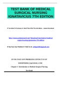 TEST BANK OF MEDICAL SURGICAL NURSING IGNATAVICIUS 7TH EDITION