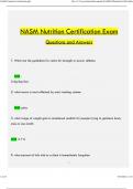 NASM Nutrition Certification Exam 2024 Expected Questions and Answers (Verified by Expert)