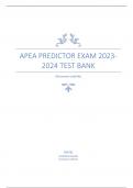 APEA PREDICTOR EXAM 2023-2024 TEST BANK