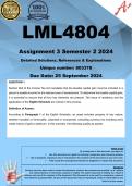 LML4804 Assignment 3 (COMPLETE ANSWERS) Semester 2 2024 (803378) - DUE 25 September 2024