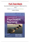 Test Bank- Essentials of Psychiatric Nursing, 3rd Edition ( Boyd & Luebbert, 2024) All Chapters 1-31|| Latest Edition