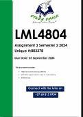 LML4804 Assignment 3 (QUALITY ANSWERS) Semester 2 2024