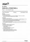 AQA A LEVEL ENGLISH LITERATURE  A PAPER 1 QUESTION PAPER 2024 (7712/1 : Love Through The Ages )