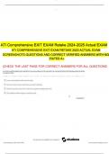 ATI Comprehensive EXIT EXAM Retake 2024-2025 Actual EXAM ATI COMPREHENSIVE EXIT EXAM RETAKE 2023 ACTUAL EXAM  SCREENSHOTS QUESTIONS AND CORRECT VERIFIED ANSWERS WITH NGN |RATED A+ 