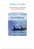 Test Bank - for  Marine Biology, 12th Edition By Peter Castro and Michael Huber, All Chapters | Complete Guide A+