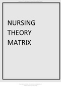 NURSING THEORY MATRIX