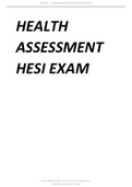 HEALTH ASSESSMENT HESI EXAM 2021 ALREADY GRADED A 100 SCORED