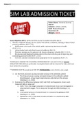 SIM LAB ADMISSION TICKET | Patient Name: Kimberly Dunning Visit # 5 Scenario: asthma, anxiety SLS #: Medical/Surgical Respiratory #3 Allergies: SULFA