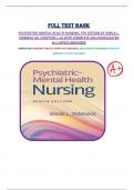 FULL TEST BANK PSYCHIATRIC MENTAL HEALTH NURSING, 9TH EDITION BY SHEILA L. VIDEBECK ALL CHAPTERS 1-24 WITH COMPLETE SOLUTIONS|RATED A+| LATEST 2024/2025 PRINTED PDF| ORIGINAL DIRECTLY FROM THE PUBLISHER| 100% VERIFIED ANSWERS|DOWNLOAD IMMEDIETLY AFTER THE