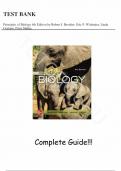 Test Bank - for Principles of Biology 4th Edition by Robert J. Brooker, Eric P. Widmaier, Linda Graham, Peter Stiling, All Chapters | Complete Guide A+