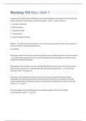 Nursing 104 ULL- Unit 1 Questions And Answers Rated A+ New Update Assured Satisfaction