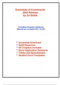 Solutions for Essentials of Investments, 2024 Release by Bodie (All Chapters included)