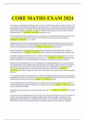 CORE MATHS EXAM 2024