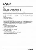 AQA AS ENGLISH LITERATURE B PAPER 1A QUESTION PAPER 2024 (7716/1A :Literary genres :Drama :Aspects of Tragedy )