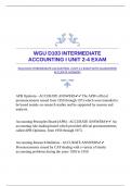 WGU D103 INTERMEDIATE ACCOUNTING I UNIT 2-4 EXAM WITH GUARANTEED ACCURATE ANSWERS