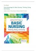 Test Bank -Davis Advantage for Basic Nursing Thinking, Doing, and Caring Thinking, Doing, and Caring 3rd Edition ( Leslie S. Treas,2024 ) Newest Edition 